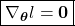 \begin{equation*}     \boxed{\nabla_{\boldsymbol{\theta}}l = \mathbf{0}} \end{equation*}