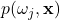 p(\omega_{j}, \mathbf{x})